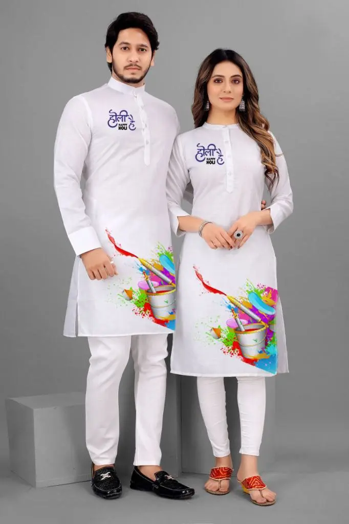 HOLI SPECIAL COUPLE HOLI KURTA SETS