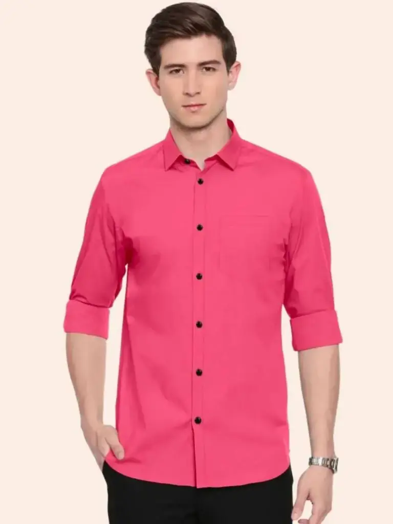 PLAIN MEN'S EXCLUSIVE COTTAN FABRIC STYLISH SHIRT