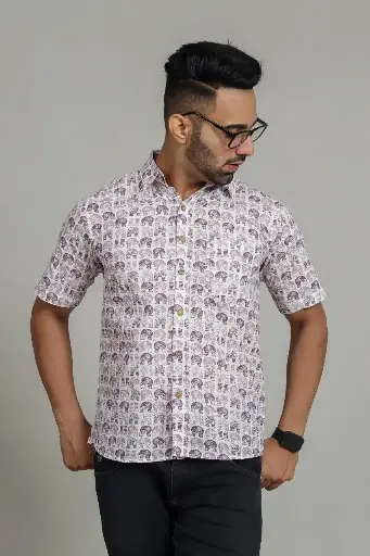 MEN'S COTTAN PRINTED  STYLISH SHIRT PREMIUM